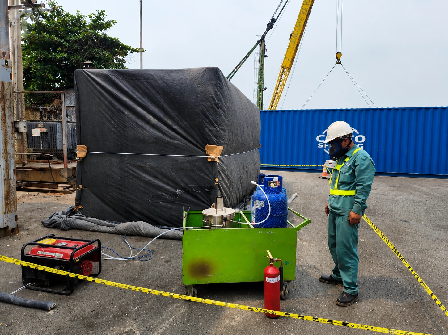 khử trùng container đi úc chuẩn afas