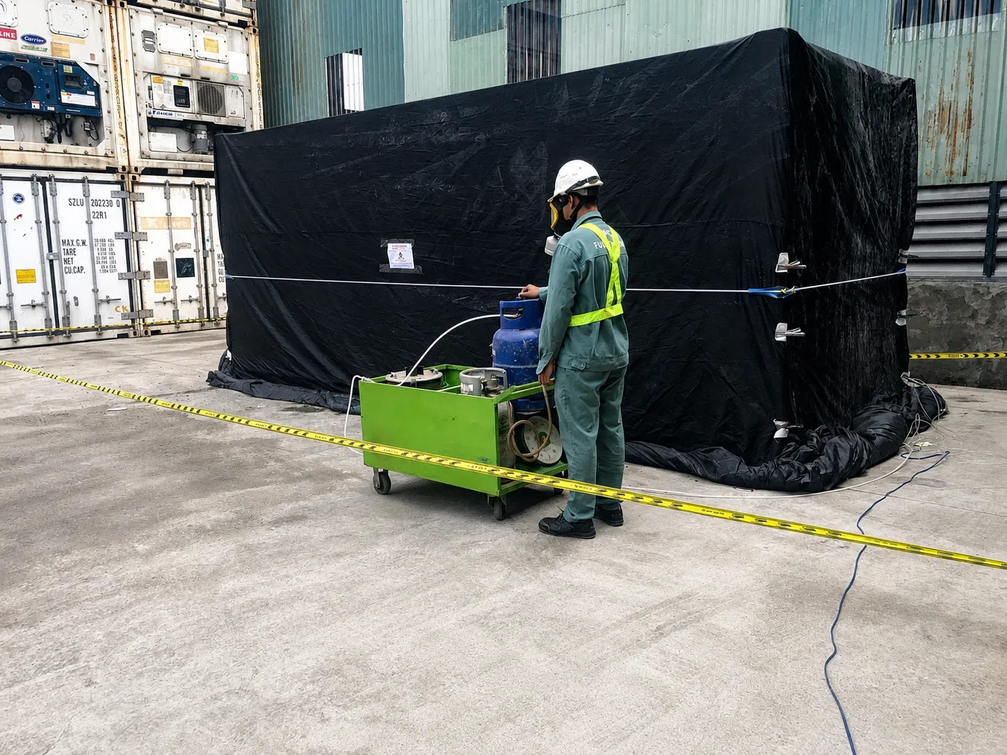 Khử trùng xông hơi bẳng thuốc Methtyl Bromide (MB) chuẩn AFAS