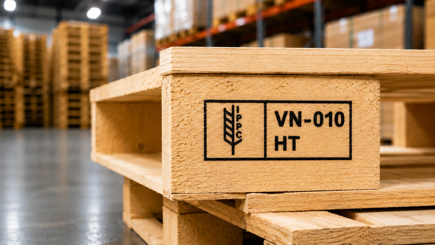 Quy cách đóng con dấu ISPM15 hợp lệ trên paller gỗ xuất khẩu