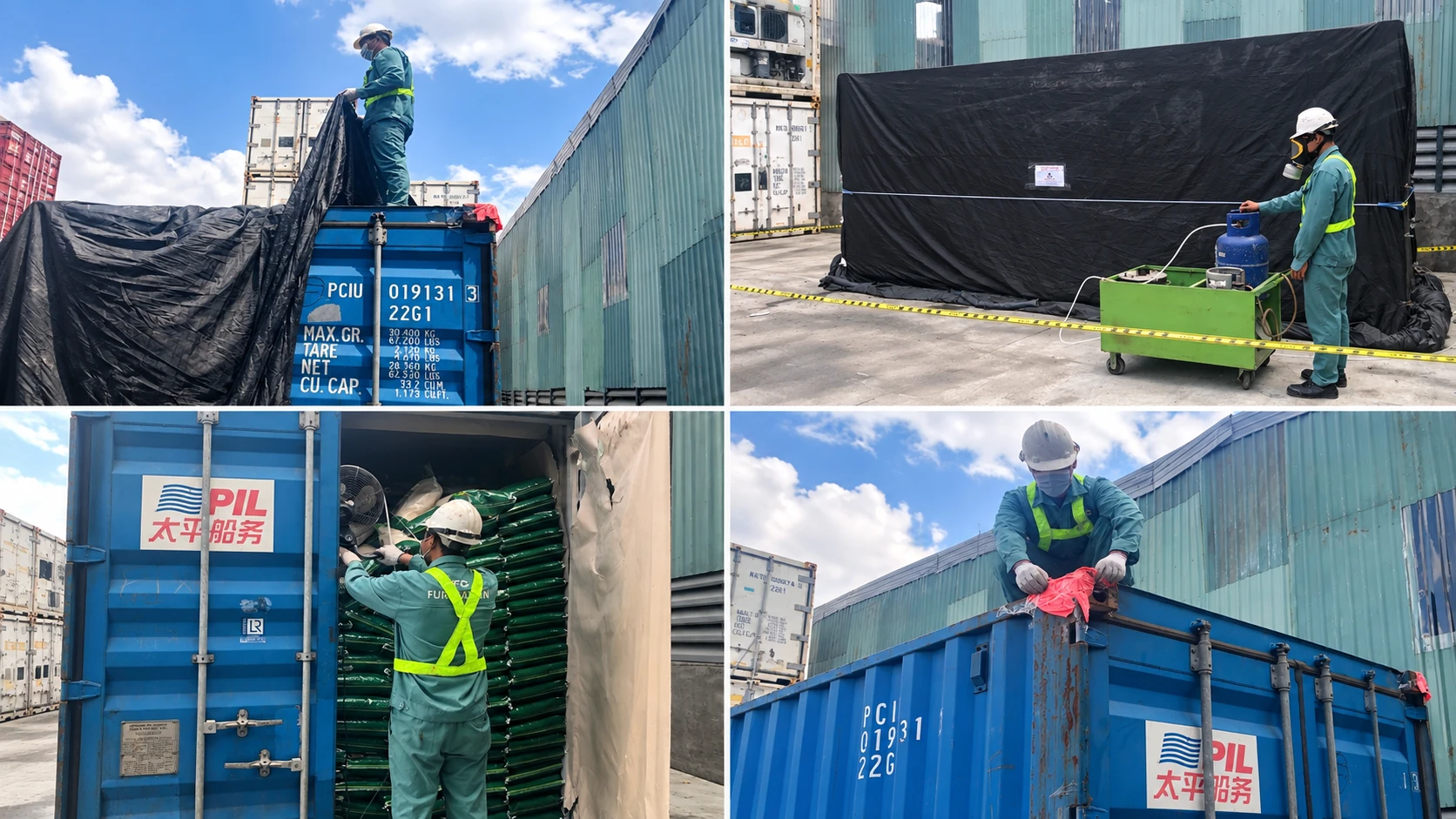 hàng rời breakbulk xử lý bmsb trước khi xếp tàu