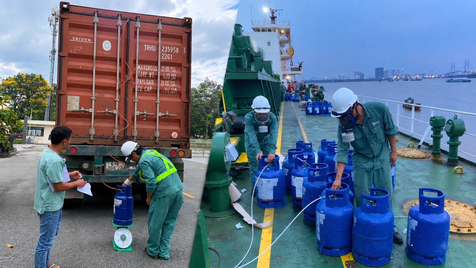 khử trùng gạo đóng container và tàu rời