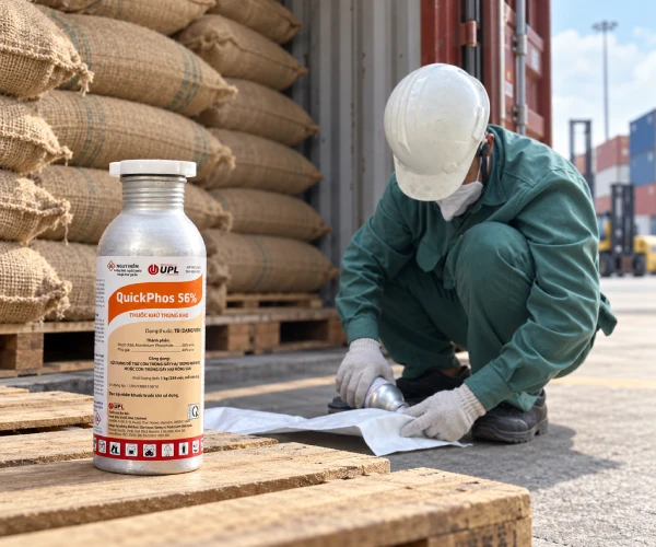 khử trùng nông sản khô bàng phosphine