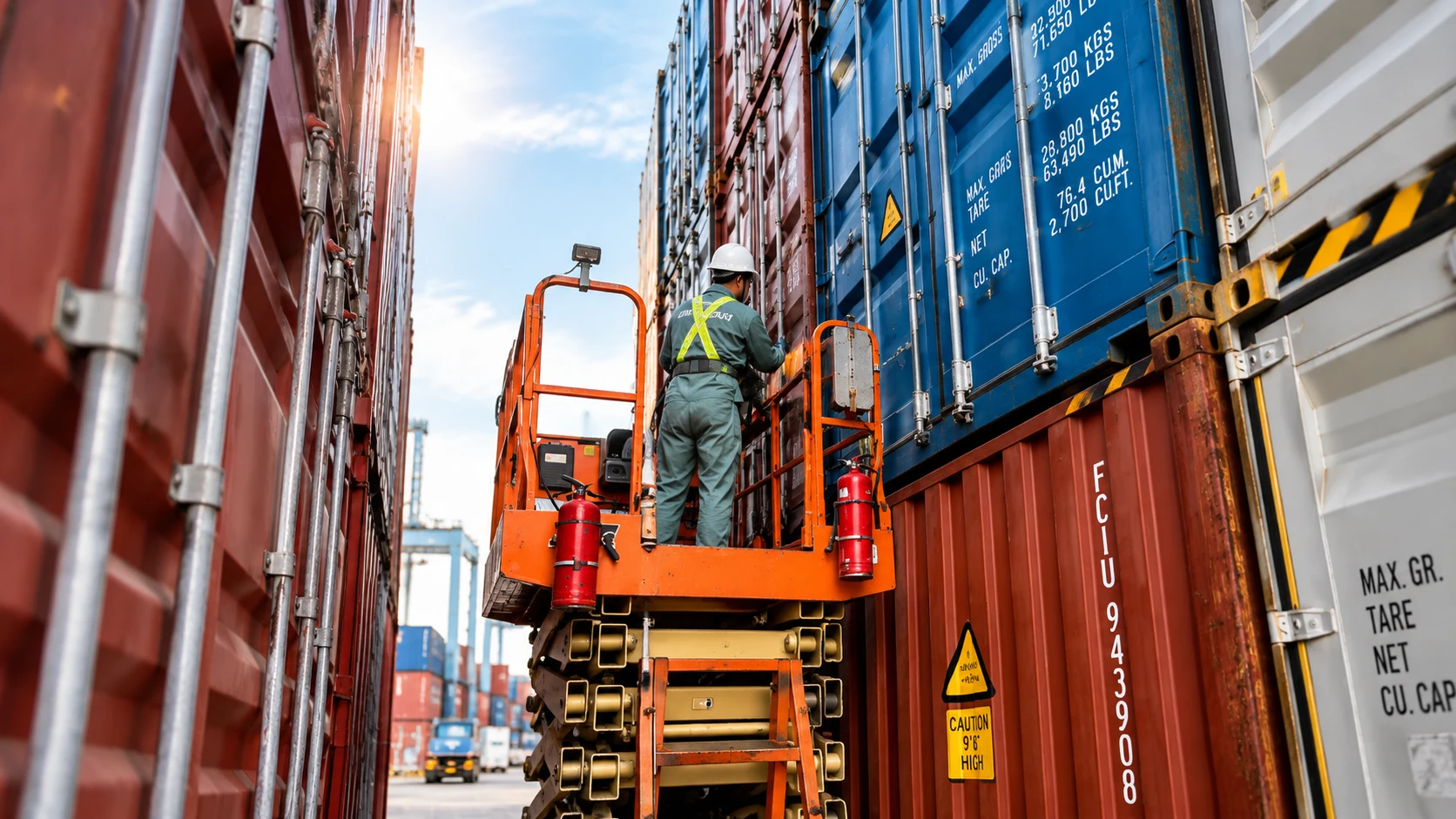 Kiểm tra container trước khi khử trùng tại cảng