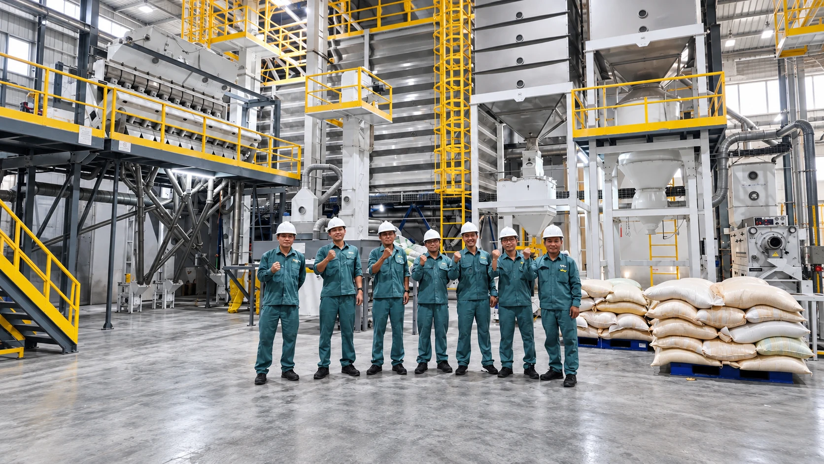 phosphine xử lý côn trùng dây chuyền chế biến gạo