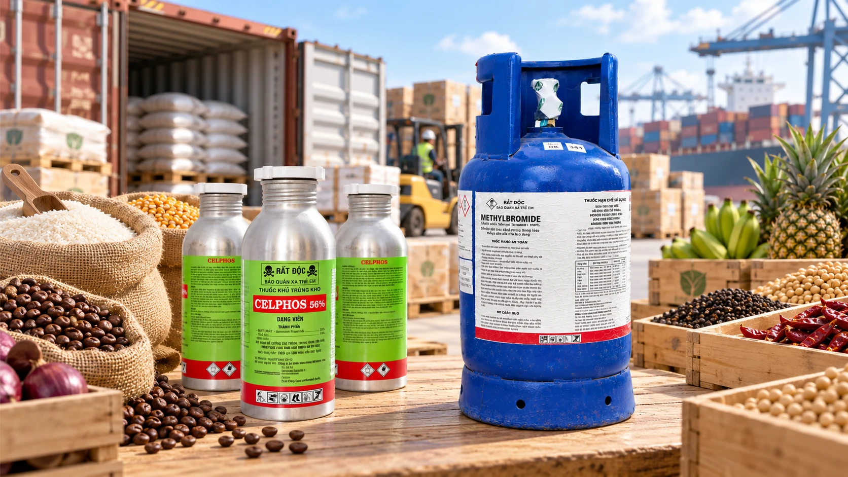 so sánh thuốc khử trùng methyl bromide và phosphine