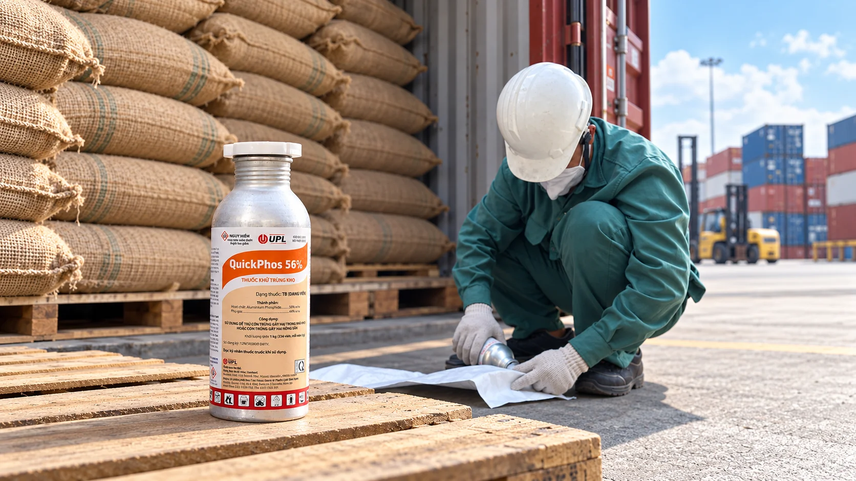 phosphine khử trùng nông sản lưu kho